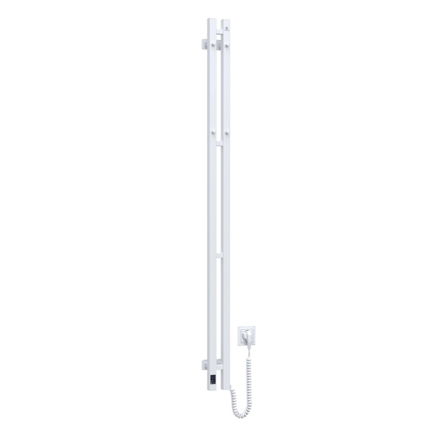 Sèche-serviette électrique avec thermostat SILOUETTE 106W 150x9cm blanc droit
