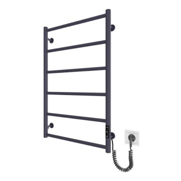 Sèche-serviettes de salle de bains CLASSIC 110W/230V 81x52 cm inox/anthracite, côté droit