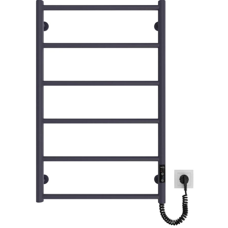 Sèche-serviettes de salle de bains CLASSIC 110W/230V 81x52 cm inox/anthracite, côté droit