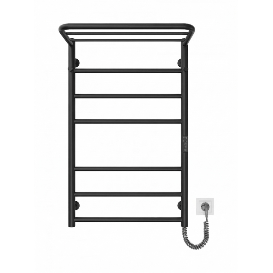 Sèche-serviettes échelle pour salle de bains HOME 95W/230V 77x53 cm inox/noir, version droite