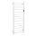Sèche-serviettes électrique 45x132 cm 180W inox/blanc