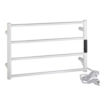 Sèche-serviettes électrique 56x37 63W inox/blanc