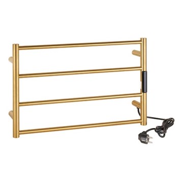 Sèche-serviettes électrique 56x37 cm 36W inox/doré