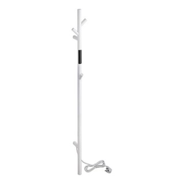 Sèche-serviettes électrique à barre 118 cm 30 W blanc