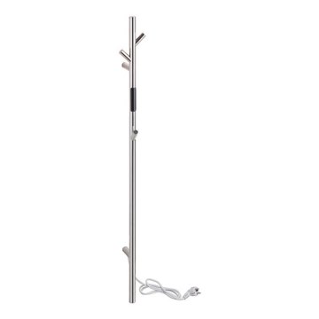 Sèche-serviettes électrique à barres 118 cm 30 W en acier inoxydable