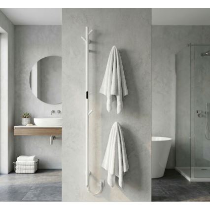 Sèche-serviettes électrique à barres 172 cm, 46 W, blanc