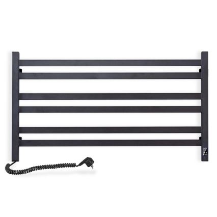 Sèche-serviettes électrique AVANGARD 181 W 50 x 90 cm avec thermostat — noir, côté gauche