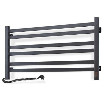 Sèche-serviettes électrique AVANGARD 181 W 50 x 90 cm avec thermostat — noir, côté gauche
