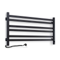 Sèche-serviettes électrique AVANGARD 181W 50x90 cm avec thermostat, noir, version gauche