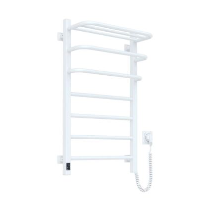 Sèche-serviettes électrique avec thermostat FORTIS 155W 80x48 cm blanc droit