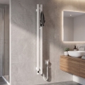 Sèche-serviettes électrique avec thermostat SILOUETTE 70W 120x9 cm blanc, version droite