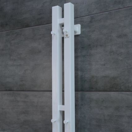 Sèche-serviettes électrique avec thermostat SILOUETTE 70W 120x9 cm blanc, version droite
