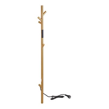 Sèche-serviettes électrique en barre 118 cm, 30 W, doré