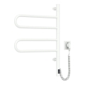 Sèche-serviettes électrique pivotant avec thermostat FOUETTE 60 W 65 x 49 cm blanc