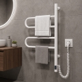 Sèche-serviettes électrique pivotant avec thermostat FOUETTE 60W 65x49 cm blanc