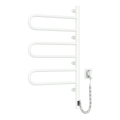Sèche-serviettes électrique pivotant avec thermostat intégré FOUETTE 120W 80x49 cm blanc