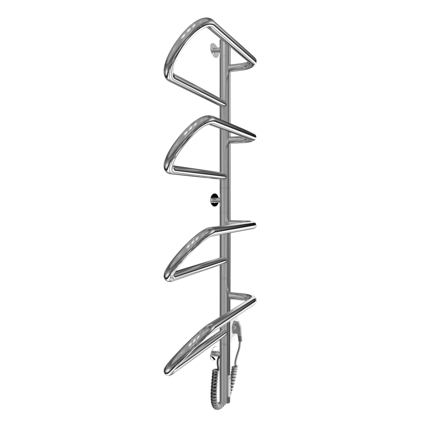 Sèche-serviettes électrique pivotant ELECTRA 120W/230V 102,5x44,5 cm inox/chrome version droite