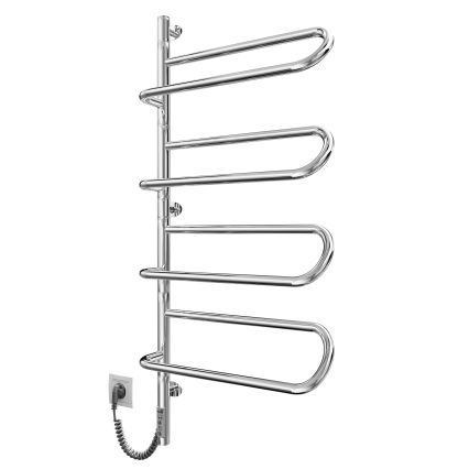 Sèche-serviettes électrique pivotant ELECTRA 120W/230V 102,5x47,5 cm inox/chrome version gauche