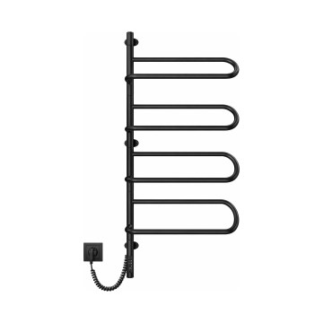 Sèche-serviettes électrique pivotant ELECTRA 120W/230V 102,5x47,5 cm inox/noir, version gauche