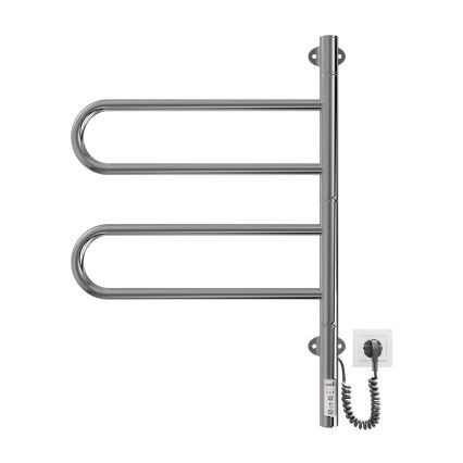 Sèche-serviettes électrique pivotant TRISTAR 75W/230V 62,5x44,5 cm IP44 inox/chrome brillant
