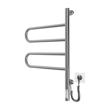 Sèche-serviettes électrique pivotant TRISTAR 75W/230V 62,5x44,5 cm IP44 inox/chrome brillant