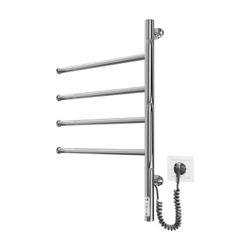 Sèche-serviettes électrique pivotant VEER 50W/230V 62,5x44,5 cm inox/chrome brillant