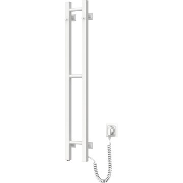Sèche-serviettes électrique SILOUETTE 187W/230V, 101,1 cm, IP44, blanc, version droite, design angulaire