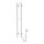 Sèche-serviettes électrique SILOUETTE 187W/230V, 101,1 cm, IP44, blanc, version droite, design angulaire