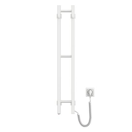 Sèche-serviettes électrique SILOUETTE 187W/230V, 101,1 cm, IP44, blanc, version droite, design angulaire