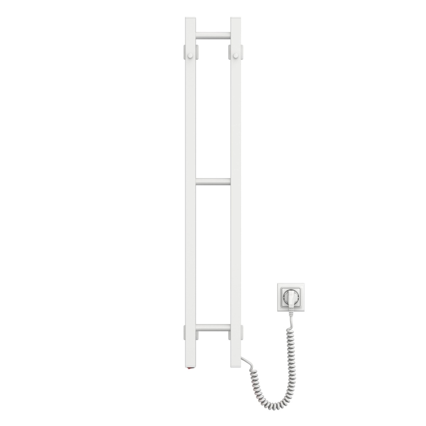 Sèche-serviettes électrique SILOUETTE 187W/230V, 101,1 cm, IP44, blanc, version droite, design angulaire