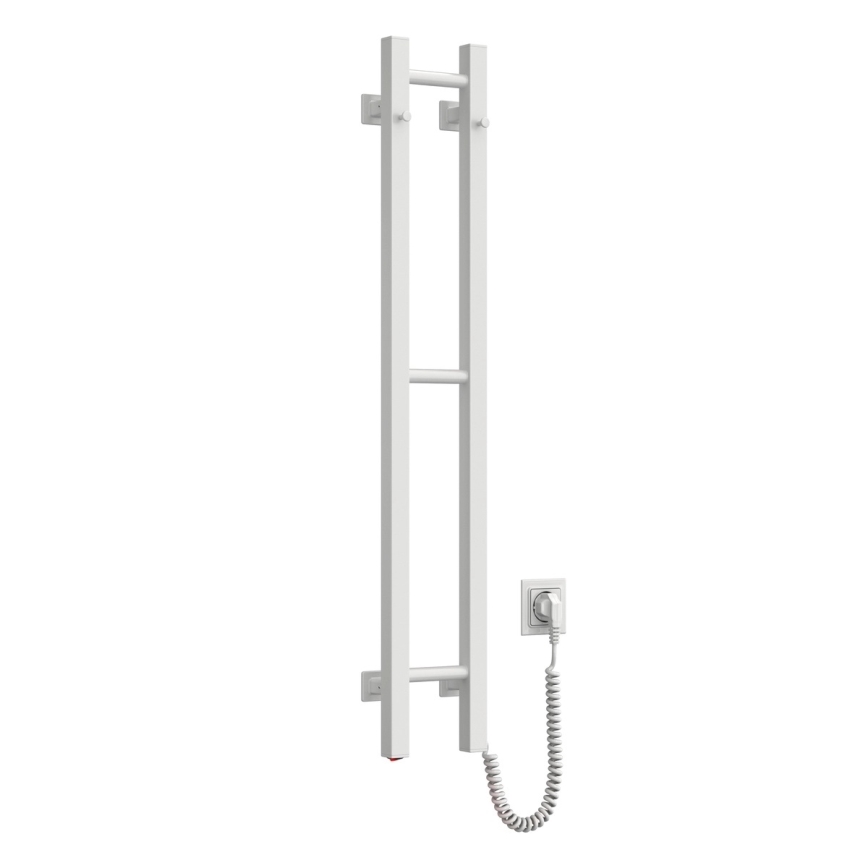 Sèche-serviettes électrique SILOUETTE 187W/230V, 101,1 cm, IP44, blanc, version droite, design angulaire