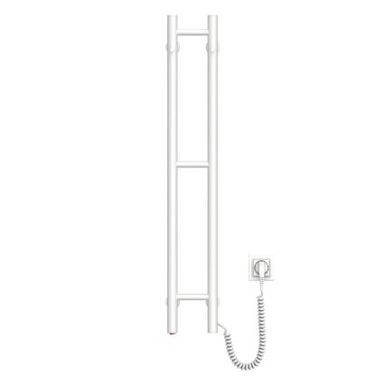 Sèche-serviettes électrique SILOUETTE 46W 100x16 cm, blanc, côté droit