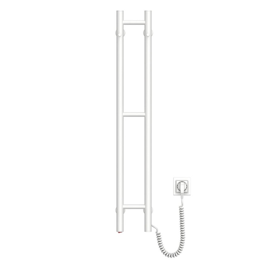 Sèche-serviettes électrique SILOUETTE 46W 100x16 cm blanc droit