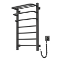 Sèche-serviettes électrique thermostatique FORTIS 155 W 80 x 48 cm noir, version droite