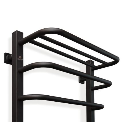 Sèche-serviettes électrique thermostatique FORTIS 155 W 80 x 48 cm noir, version droite