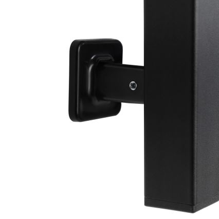 Sèche-serviettes électrique thermostatique SILOUETTE 106W 150x9 cm, noir, côté droit