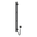 Sèche-serviettes électrique thermostatique SILOUETTE 70W 120x9 cm — noir, version droite