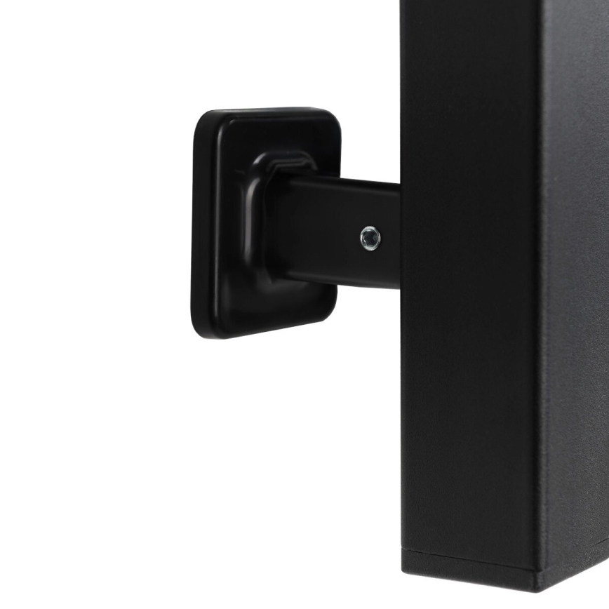 Sèche-serviettes électrique thermostatique SILOUETTE 70W 120x9 cm — noir, version droite