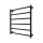 Sèche-serviettes en échelle INOX FLAT 122W/230V 57x43 cm acier inoxydable/noir