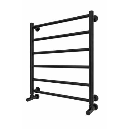 Sèche-serviettes en échelle INOX FLAT 122W/230V 57x43 cm acier inoxydable/noir