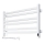 Sèche-serviettes en échelle pour salle de bains AVANGARD avec thermostat, 300W/230V, 50,6 cm, IP44, blanc, raccordement à gauche, profil carré