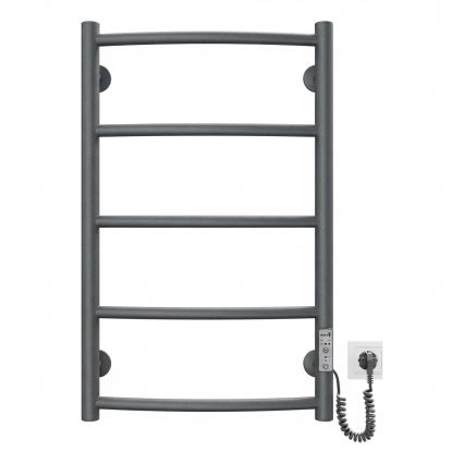 Sèche-serviettes en échelle pour salle de bains CLASSIC 65W/230V 66x42 cm inox/anthracite droite