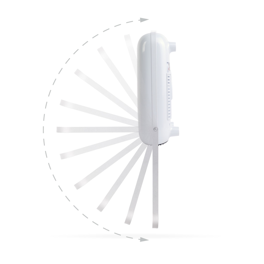 Sèche-serviettes mural 2000 W/230 V IP22 blanc + télécommande