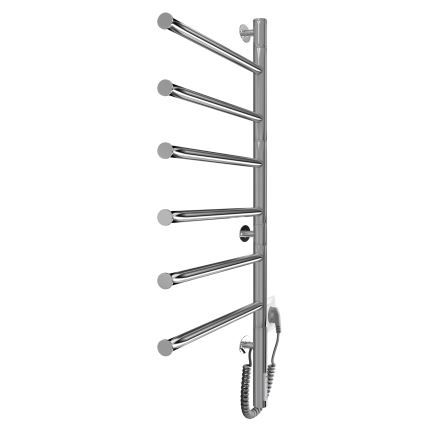 Sèche-serviettes électrique pivotant VEER 80W/230V 82,5x44,5 cm inox/chrome brillant