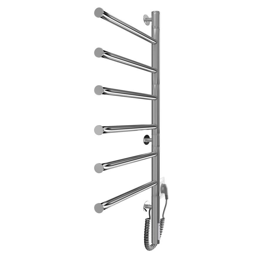 Sèche-serviettes électrique pivotant VEER 80W/230V 82,5x44,5 cm inox/chrome brillant