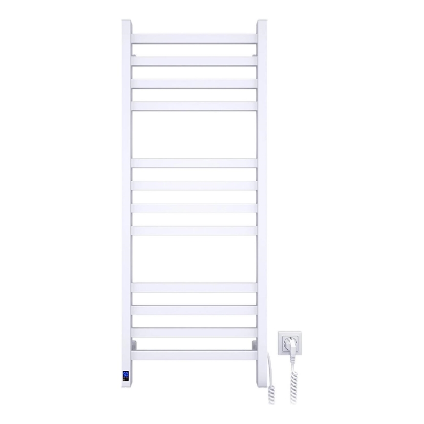 Sèche-serviettes pour salle de bains AVANGARD avec thermostat 459W/230V 120,6cm IP44, blanc, côté droit, rectangulaire
