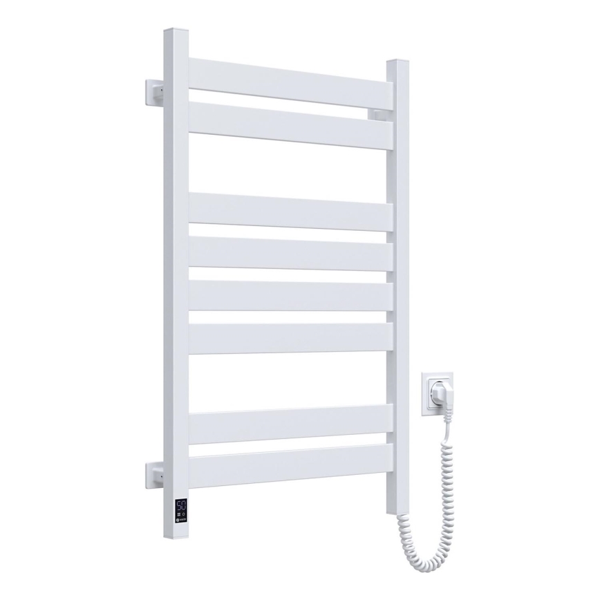 Sèche-serviettes pour salle de bains avec thermostat LARGO 432W/230V 80,6 cm IP44 blanc version droite profil rectangulaire