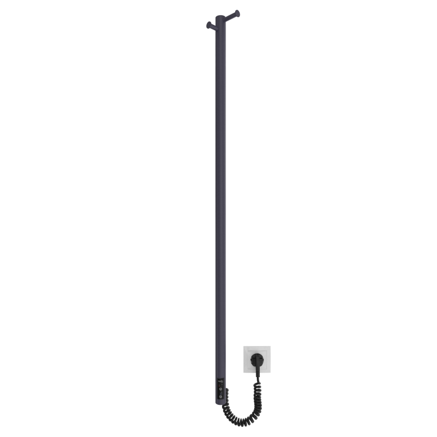 Sèche-serviettes RAY 25 W/230 V 110 x 30 cm IP44 inox/anthracite
