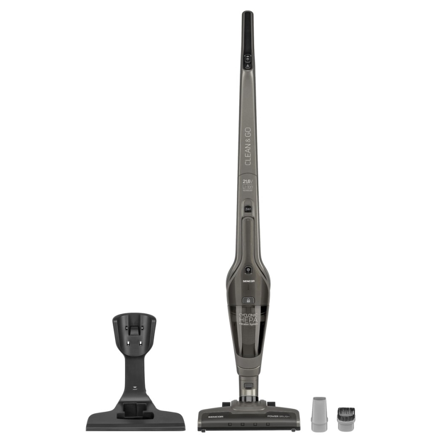 Sencor - Aspirateur à manche 2en1 110W/21,6V 2000 mAh gris