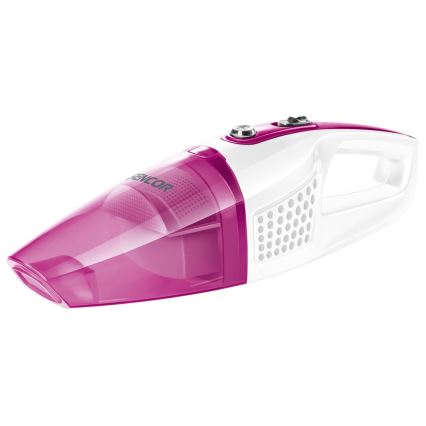 Sencor - Aspirateur-balai avec brosse rotative électrique 2en1 70W/12V 1800 mAh blanc/ rose